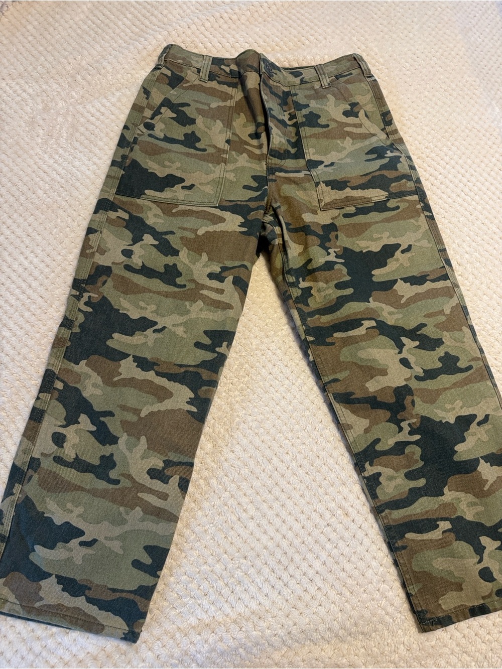 We The Free High-Rise Camo Jeans - Green & Brown